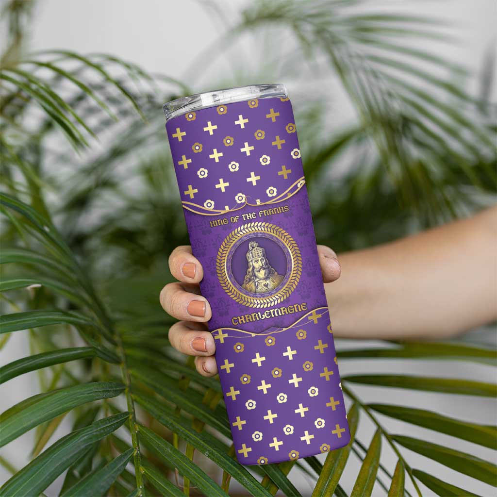 Carolingian Empire Skinny Tumbler Charlemagne King Of The Franks - Wonder Print Shop