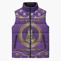 Carolingian Empire Sleeveless Puffer Jacket Charlemagne King Of The Franks - Wonder Print Shop