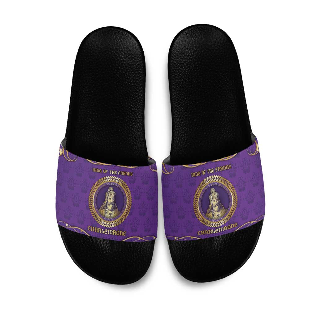 Carolingian Empire Slide Sandals Charlemagne King Of The Franks - Wonder Print Shop