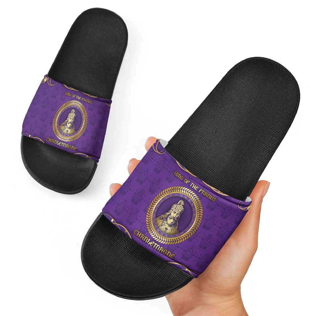 Carolingian Empire Slide Sandals Charlemagne King Of The Franks - Wonder Print Shop