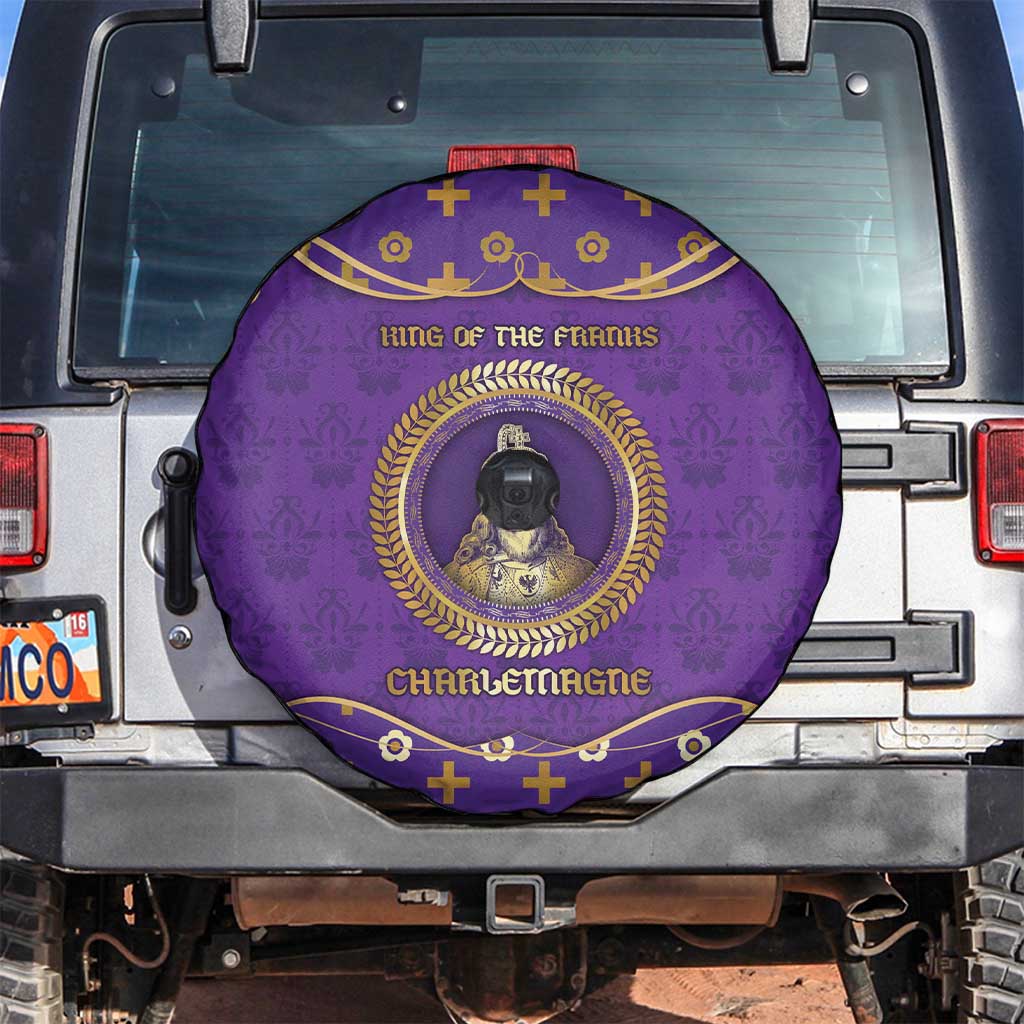 Carolingian Empire Spare Tire Cover Charlemagne King Of The Franks - Wonder Print Shop