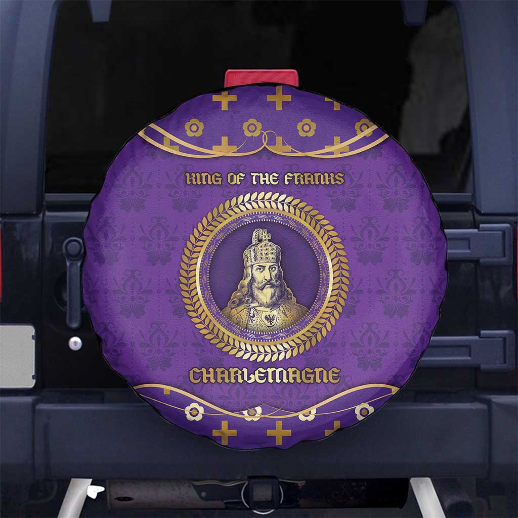 Carolingian Empire Spare Tire Cover Charlemagne King Of The Franks - Wonder Print Shop