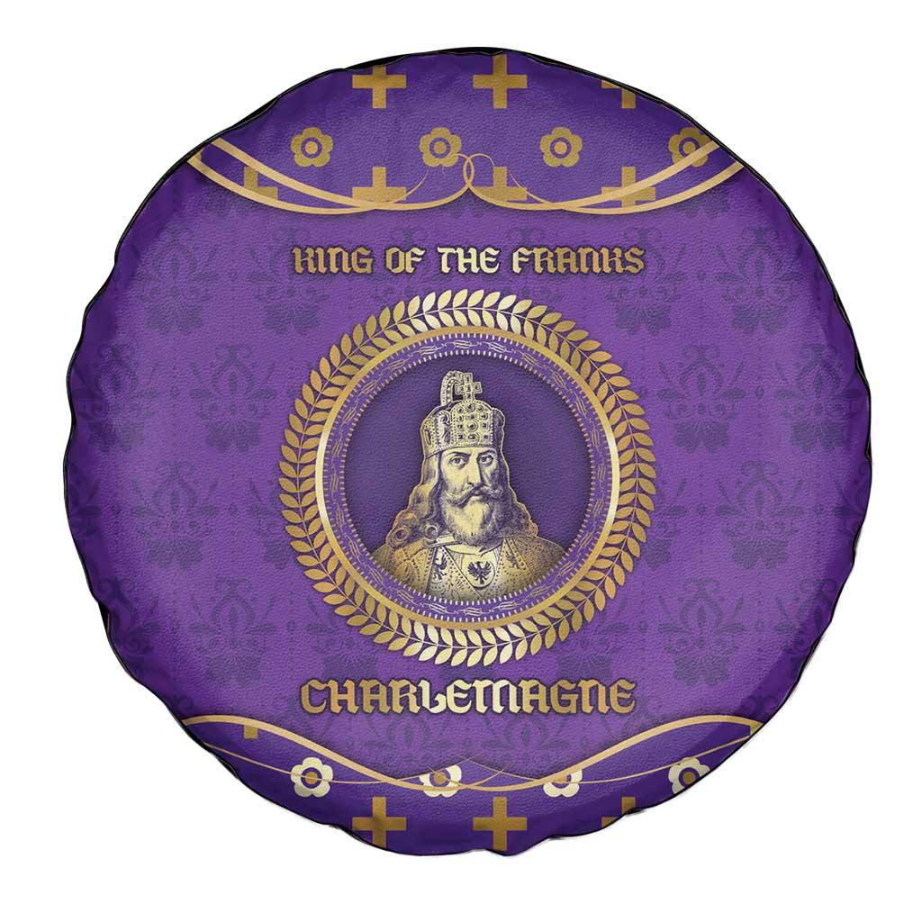 Carolingian Empire Spare Tire Cover Charlemagne King Of The Franks - Wonder Print Shop