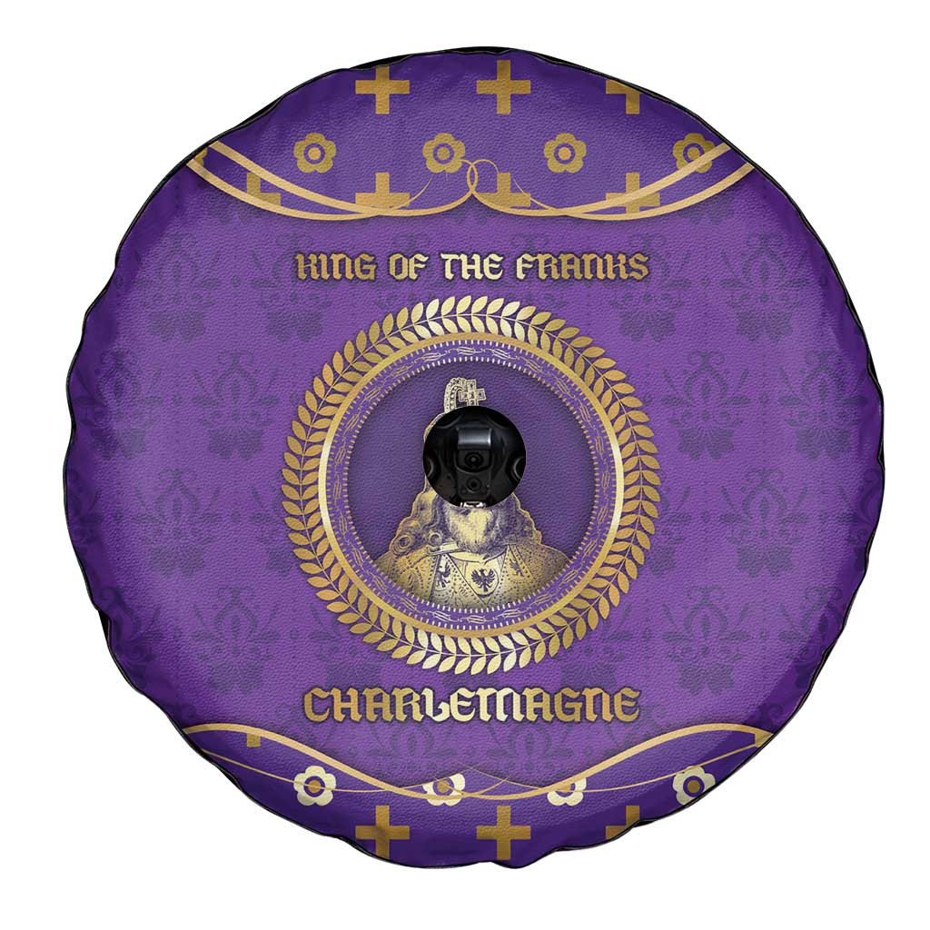 Carolingian Empire Spare Tire Cover Charlemagne King Of The Franks - Wonder Print Shop