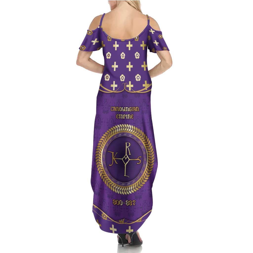 Carolingian Empire Summer Maxi Dress Charlemagne King Of The Franks - Wonder Print Shop