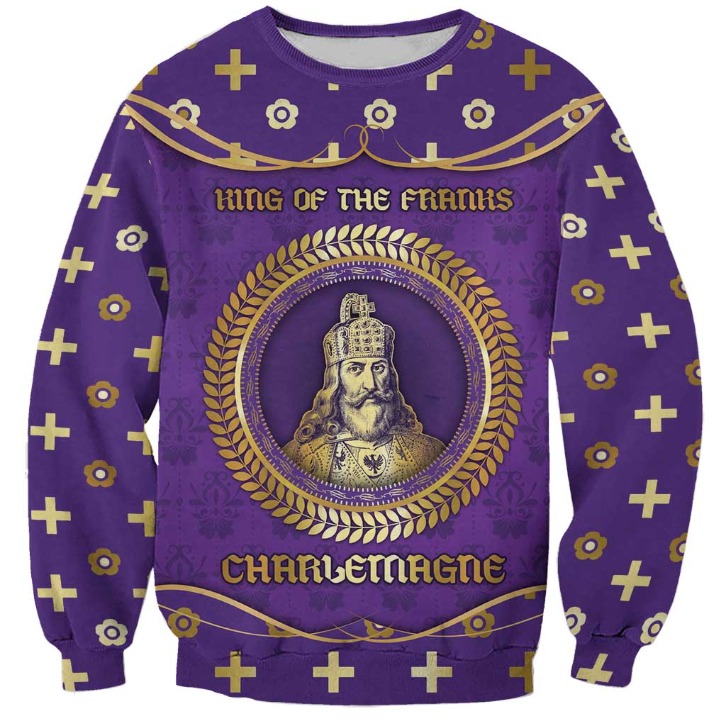 Carolingian Empire Sweatshirt Charlemagne King Of The Franks - Wonder Print Shop