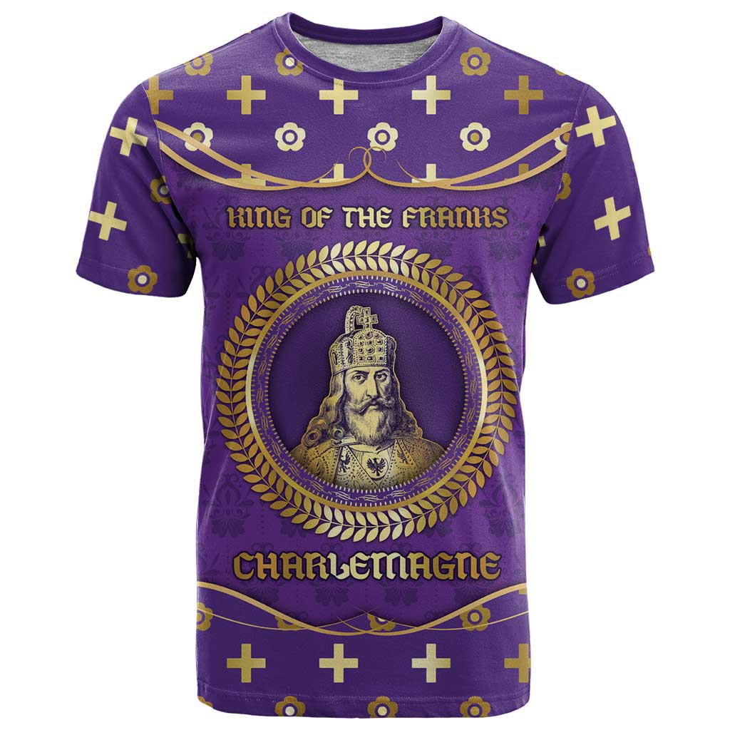 Carolingian Empire T Shirt Charlemagne King Of The Franks - Wonder Print Shop