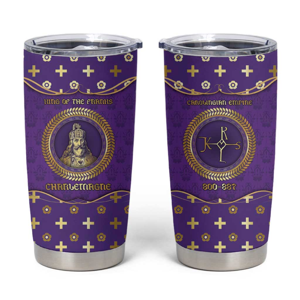 Carolingian Empire Tumbler Cup Charlemagne King Of The Franks - Wonder Print Shop