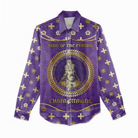 Carolingian Empire Women Casual Shirt Charlemagne King Of The Franks - Wonder Print Shop