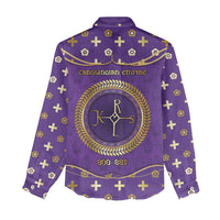 Carolingian Empire Women Casual Shirt Charlemagne King Of The Franks - Wonder Print Shop