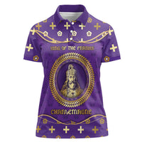 Carolingian Empire Women Polo Shirt Charlemagne King Of The Franks - Wonder Print Shop