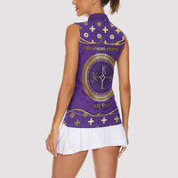 Carolingian Empire Women Sleeveless Polo Shirt Charlemagne King Of The Franks - Wonder Print Shop