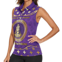 Carolingian Empire Women Sleeveless Polo Shirt Charlemagne King Of The Franks - Wonder Print Shop