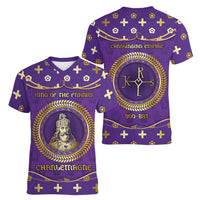 Carolingian Empire Women V-Neck T-Shirt Charlemagne King Of The Franks - Wonder Print Shop