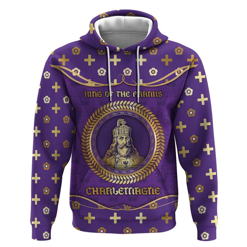 Carolingian Empire Zip Hoodie Charlemagne King Of The Franks - Wonder Print Shop