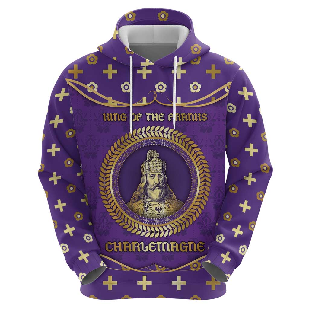 Carolingian Empire Zip Hoodie Charlemagne King Of The Franks - Wonder Print Shop