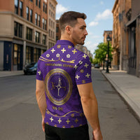 Carolingian Empire Zipper Polo Shirt Charlemagne King Of The Franks - Wonder Print Shop