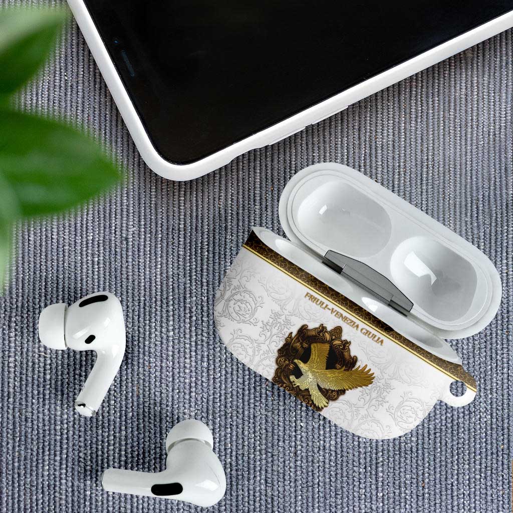 Italy Friuli-Venezia Giulia AirPods Case Golden Eagle With Baroque Patterns