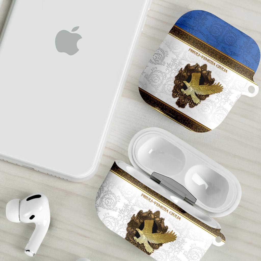 Italy Friuli-Venezia Giulia AirPods Case Golden Eagle With Baroque Patterns