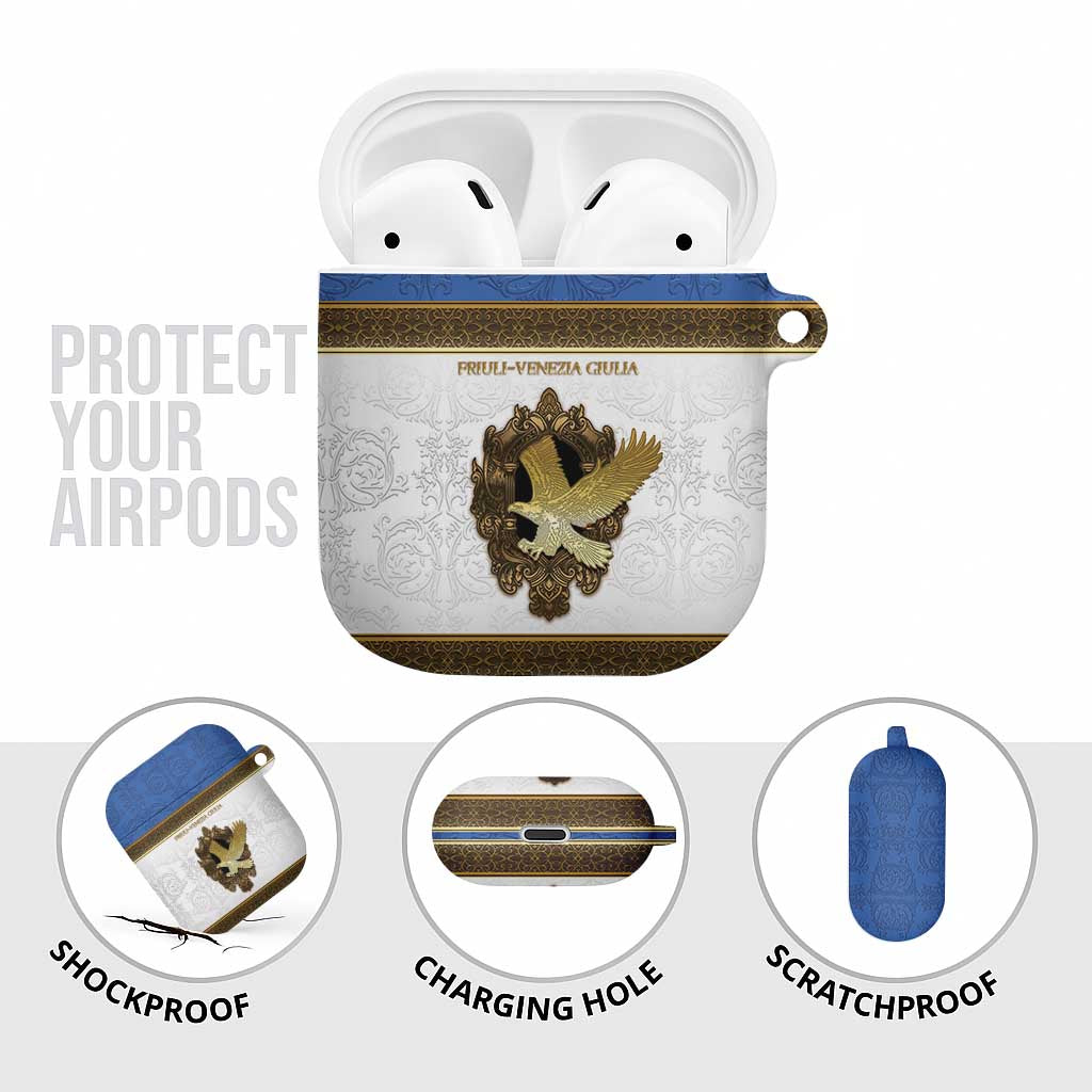 Italy Friuli-Venezia Giulia AirPods Case Golden Eagle With Baroque Patterns
