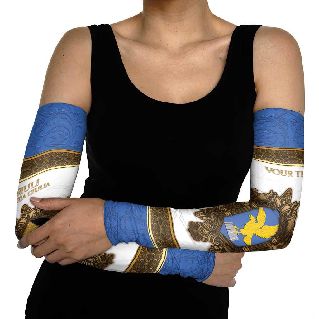 Personalized Italy Friuli-Venezia Giulia Arm Sleeves Golden Eagle With Baroque Patterns