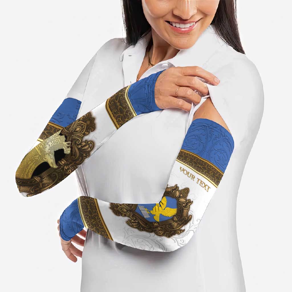 Personalized Italy Friuli-Venezia Giulia Arm Sleeves Golden Eagle With Baroque Patterns