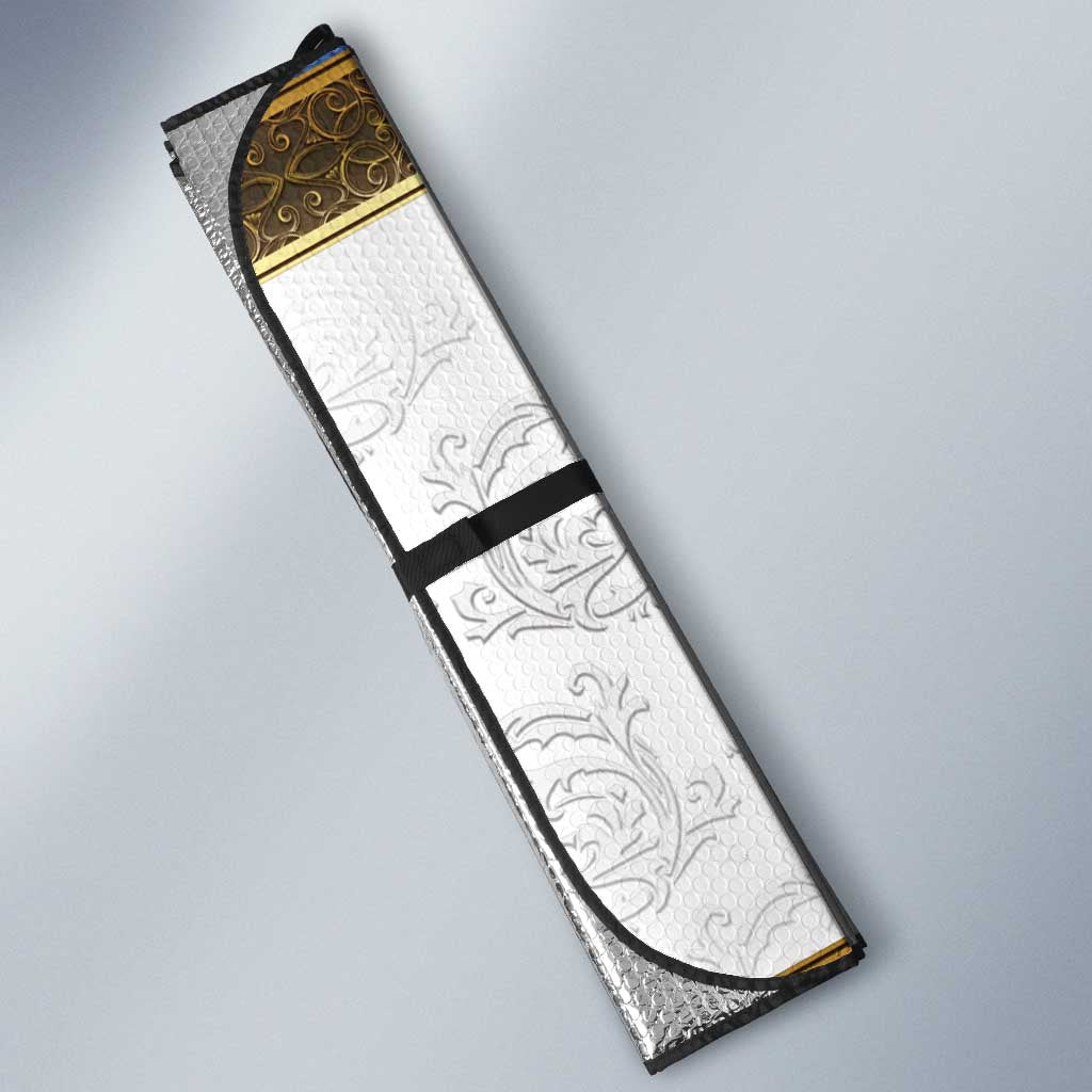 Italy Friuli-Venezia Giulia Auto Sun Shade Golden Eagle With Baroque Patterns