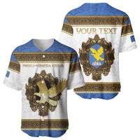 Personalized Italy Friuli-Venezia Giulia Baseball Jersey Golden Eagle With Baroque Patterns