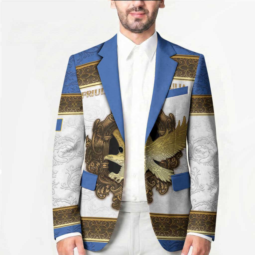 Personalized Italy Friuli-Venezia Giulia Blazer Golden Eagle With Baroque Patterns
