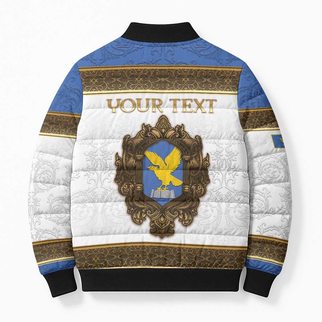 Personalized Italy Friuli-Venezia Giulia Bomber Puffer Jacket Golden Eagle With Baroque Patterns