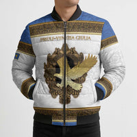 Personalized Italy Friuli-Venezia Giulia Bomber Puffer Jacket Golden Eagle With Baroque Patterns