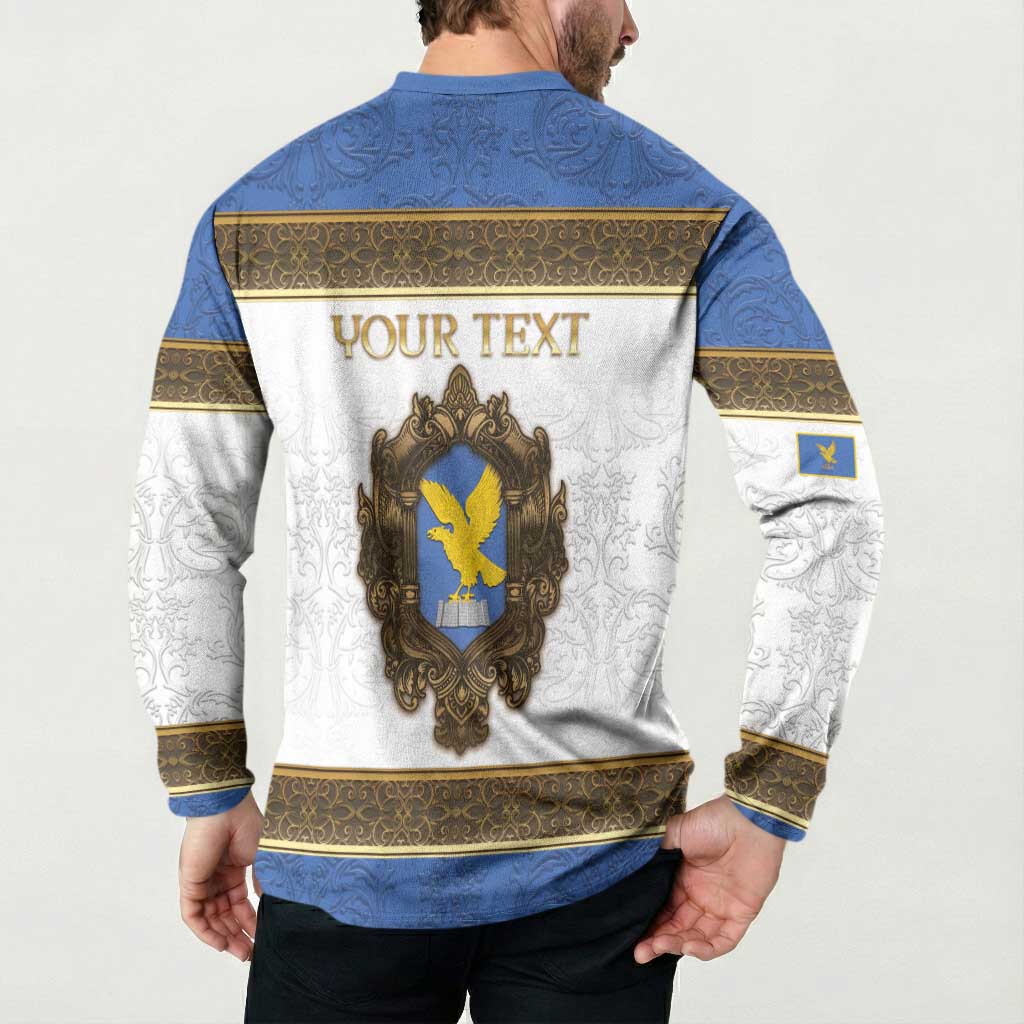 Personalized Italy Friuli-Venezia Giulia Button Sweatshirt Golden Eagle With Baroque Patterns