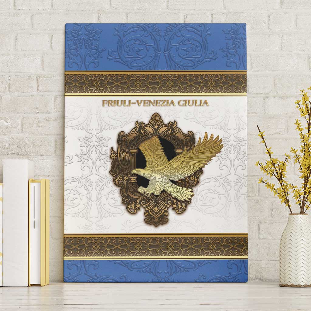 Italy Friuli-Venezia Giulia Canvas Wall Art Golden Eagle With Baroque Patterns