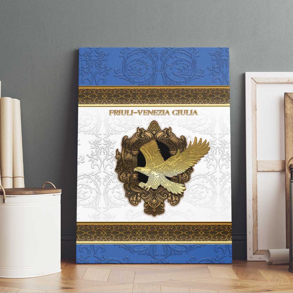 Italy Friuli-Venezia Giulia Canvas Wall Art Golden Eagle With Baroque Patterns