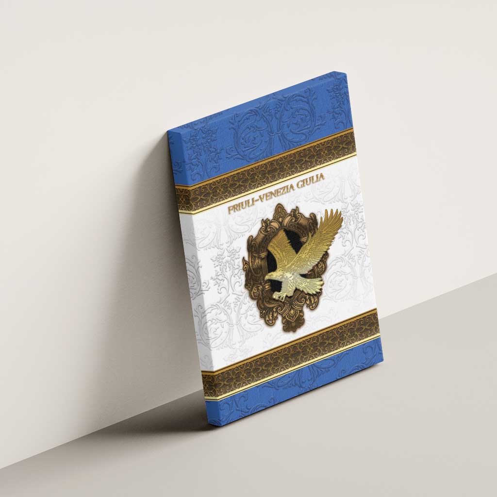 Italy Friuli-Venezia Giulia Canvas Wall Art Golden Eagle With Baroque Patterns