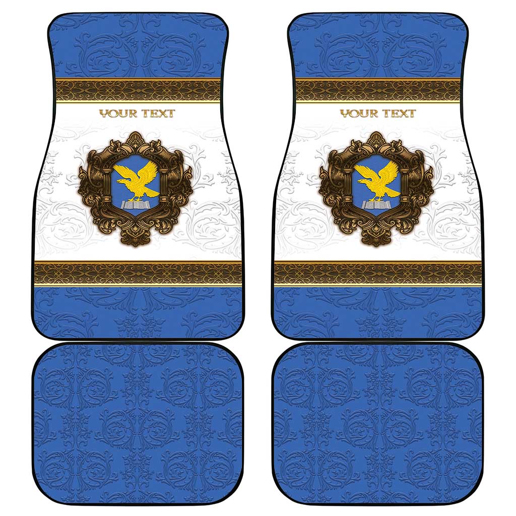 Personalized Italy Friuli-Venezia Giulia Car Mats Golden Eagle With Baroque Patterns