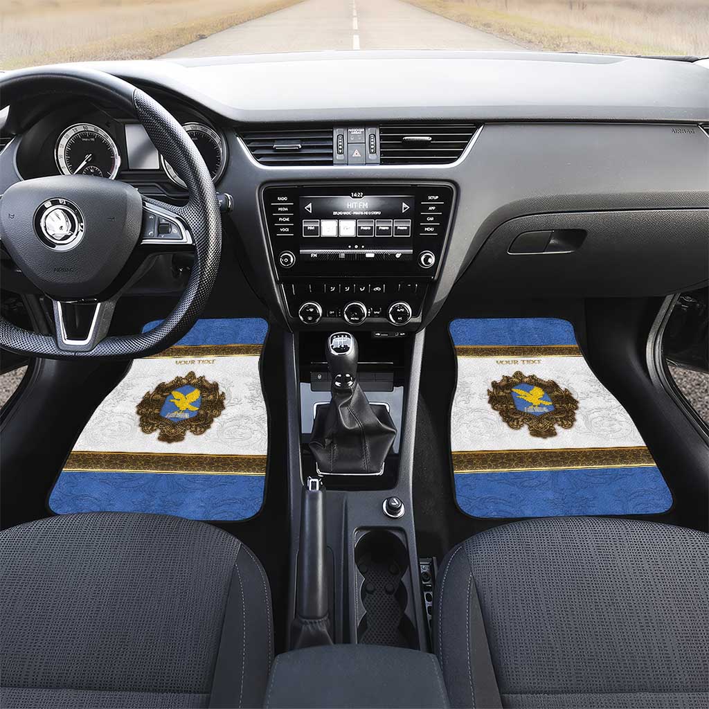 Personalized Italy Friuli-Venezia Giulia Car Mats Golden Eagle With Baroque Patterns