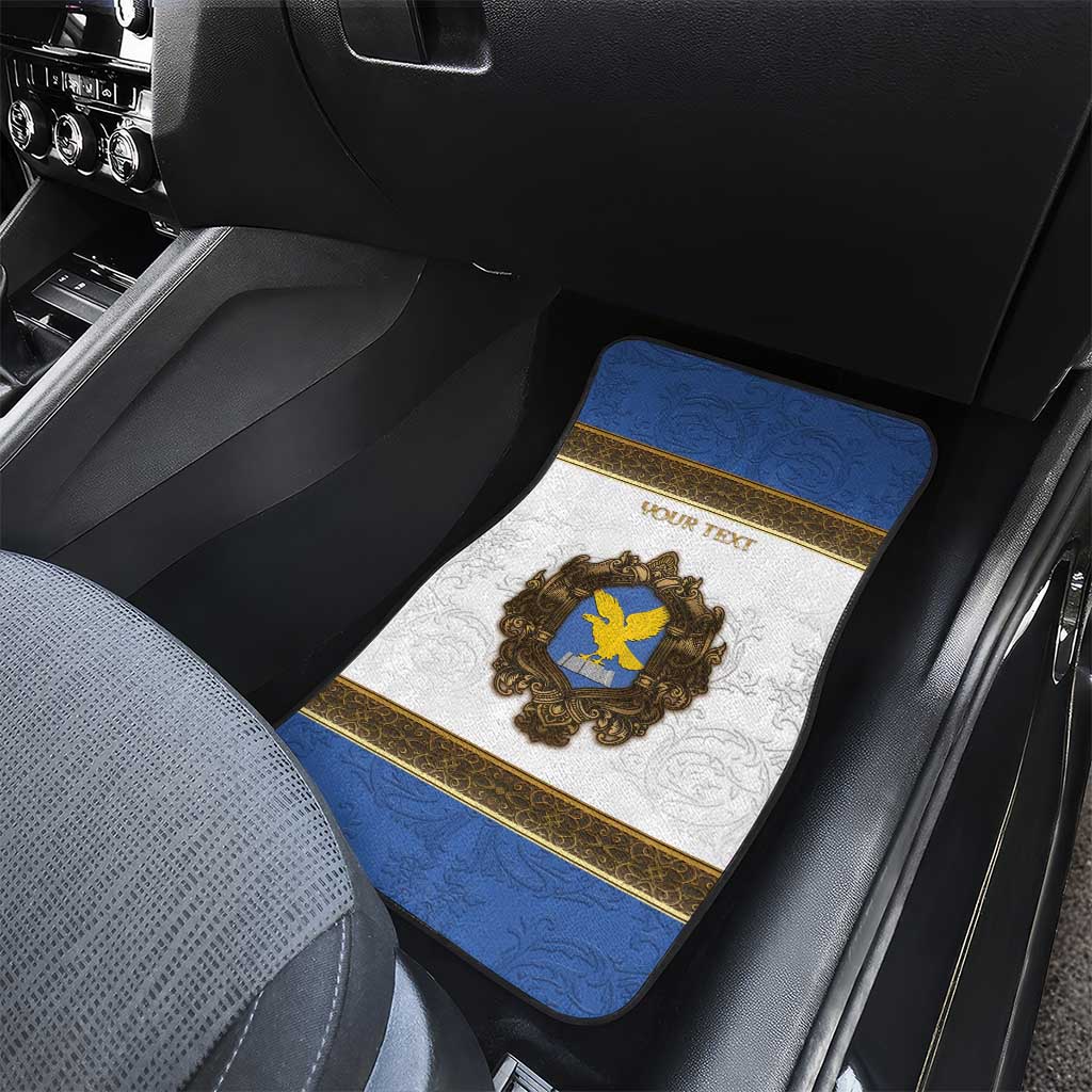 Personalized Italy Friuli-Venezia Giulia Car Mats Golden Eagle With Baroque Patterns