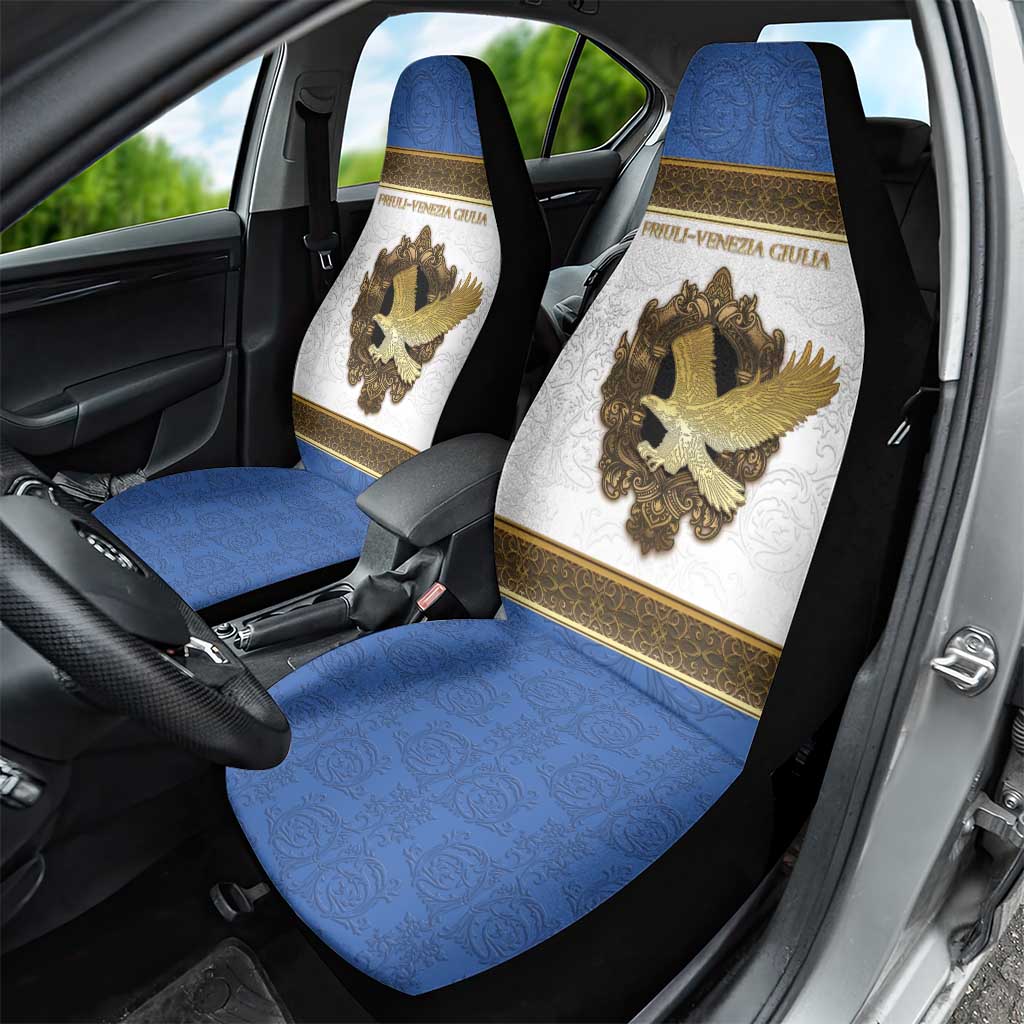Italy Friuli-Venezia Giulia Car Seat Cover Golden Eagle With Baroque Patterns