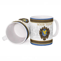 Personalized Italy Friuli-Venezia Giulia Ceramic Mug Golden Eagle With Baroque Patterns