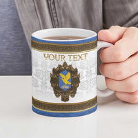 Personalized Italy Friuli-Venezia Giulia Ceramic Mug Golden Eagle With Baroque Patterns
