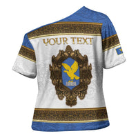 Personalized Italy Friuli-Venezia Giulia Cross Shoulder Shirt Golden Eagle With Baroque Patterns