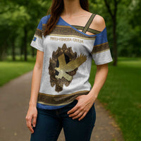 Personalized Italy Friuli-Venezia Giulia Cross Shoulder Shirt Golden Eagle With Baroque Patterns