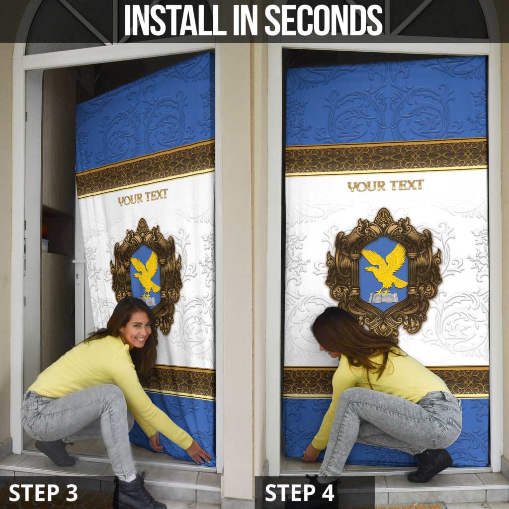 Personalized Italy Friuli-Venezia Giulia Door Cover Golden Eagle With Baroque Patterns