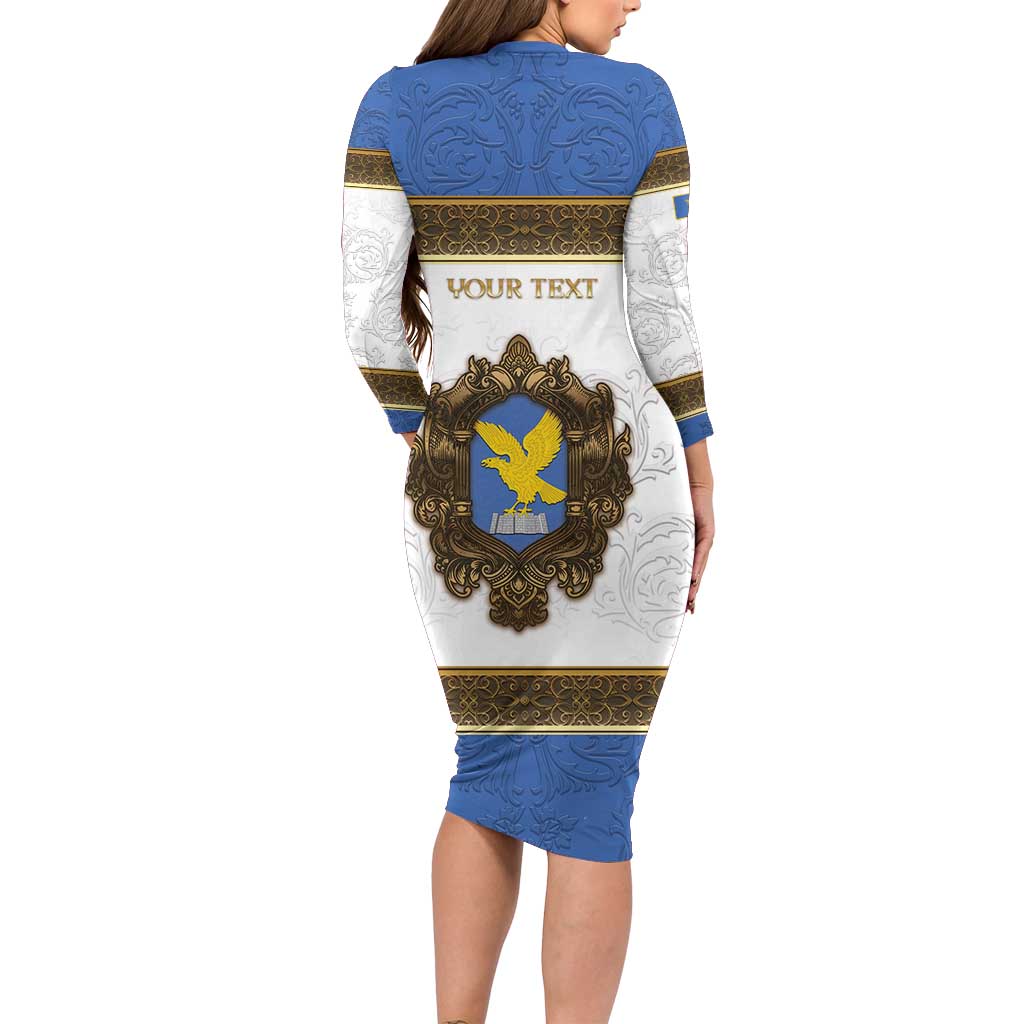 Personalized Italy Friuli-Venezia Giulia Family Matching Long Sleeve Bodycon Dress and Hawaiian Shirt Golden Eagle With Baroque Patterns