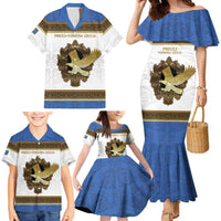 Personalized Italy Friuli-Venezia Giulia Family Matching Mermaid Dress and Hawaiian Shirt Golden Eagle With Baroque Patterns