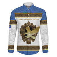Personalized Italy Friuli-Venezia Giulia Family Matching Off The Shoulder Long Sleeve Dress and Hawaiian Shirt Golden Eagle With Baroque Patterns