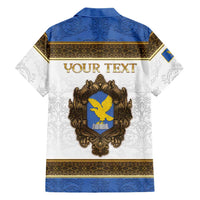 Personalized Italy Friuli-Venezia Giulia Family Matching Off Shoulder Maxi Dress and Hawaiian Shirt Golden Eagle With Baroque Patterns