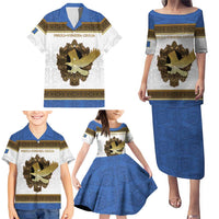 Personalized Italy Friuli-Venezia Giulia Family Matching Puletasi and Hawaiian Shirt Golden Eagle With Baroque Patterns
