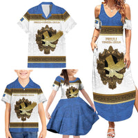 Personalized Italy Friuli-Venezia Giulia Family Matching Summer Maxi Dress and Hawaiian Shirt Golden Eagle With Baroque Patterns